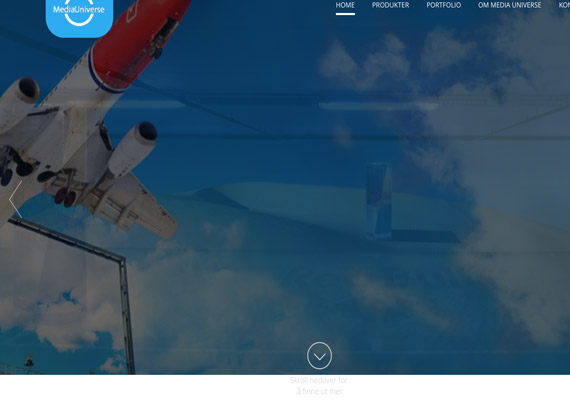 Vi laget hjemmeside for mediauniverse på bestilling. +UX<sup>®</sup>